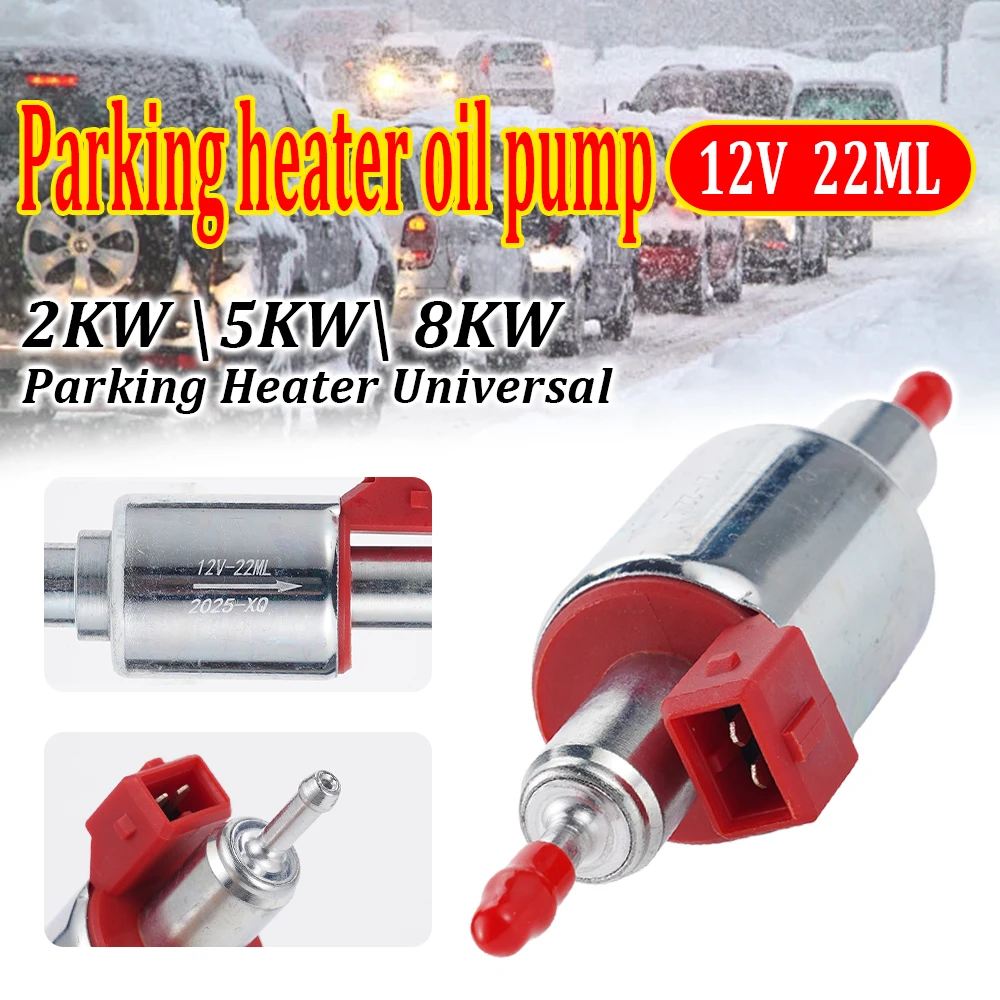 Pompa Bahan Bakar Diesel Universal 12V 22ml untuk Pemanas Udara Webasto Eberspacher, Pompa Pengisi Bahan Bakar Pemanas Parkir, Pompa Transfer Diesel 12V