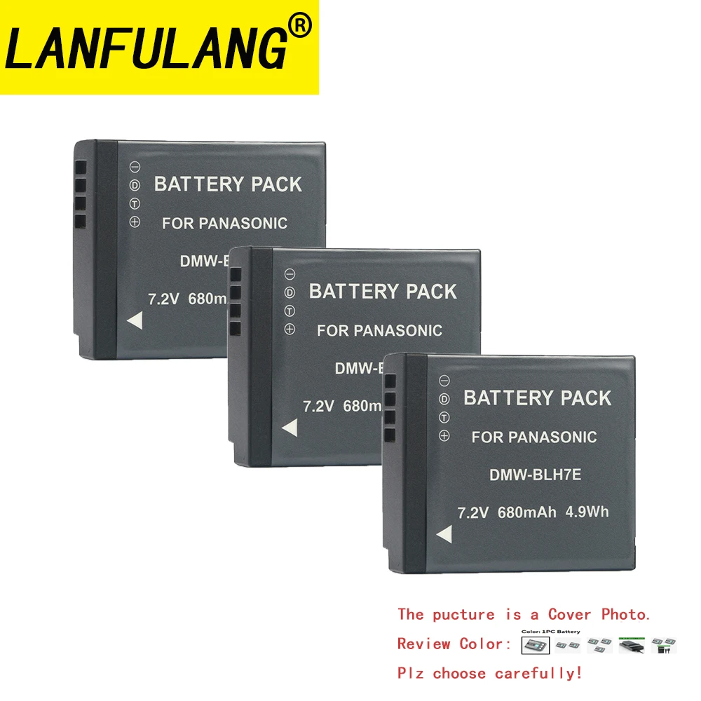 For Panasonic DMW-BLH7E Digital Camera Battery Compatible with DC-GX800 DC-GX850 DC-GF9 DC-GF10 DC-GF90 DMC-LX15 Rechargeable