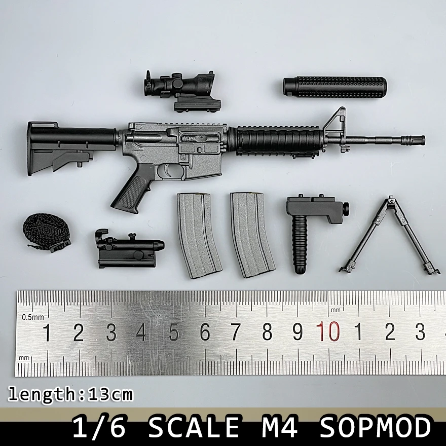 

NEW 1/6 Scale M4 SOPMOD USSOCOM Model 13cm for 12inch Action Figures Military Army Soldier Gifts Collection Display Toys