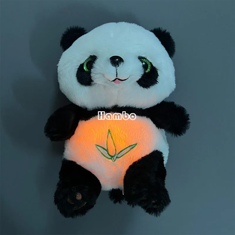 MINISO Newborn Breathing Bear Panda Soothing Musical Plush for Baby Sleep Companion Snuggle Anxiety Relief Teddy Doll Xmas Gift