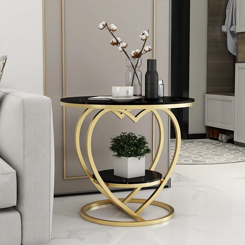 LH light luxury rock slab small coffee table living room sofa corner table bedside table