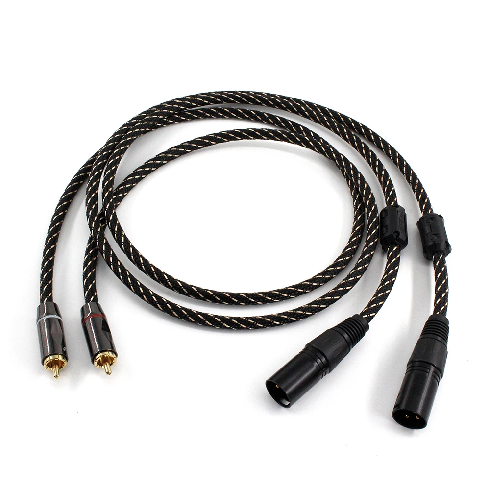 2 unidades/par cabo de áudio hifi rca para xlr canare cabo de áudio hifi para amplificador dac tv/0.5m-5m no1063