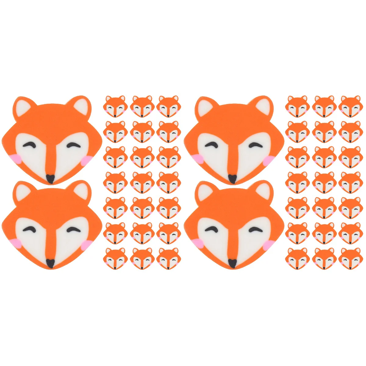 

2 Count Fox Erasers for Kids Little Painting Small School Students Funny Pencil