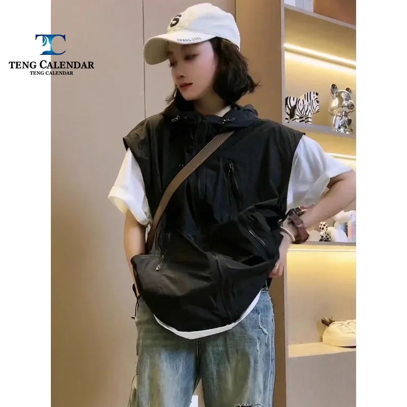 Workwear Sports Jacket, European Loose Layered Thin Small Vest Jacket, Women's Summer New 2024