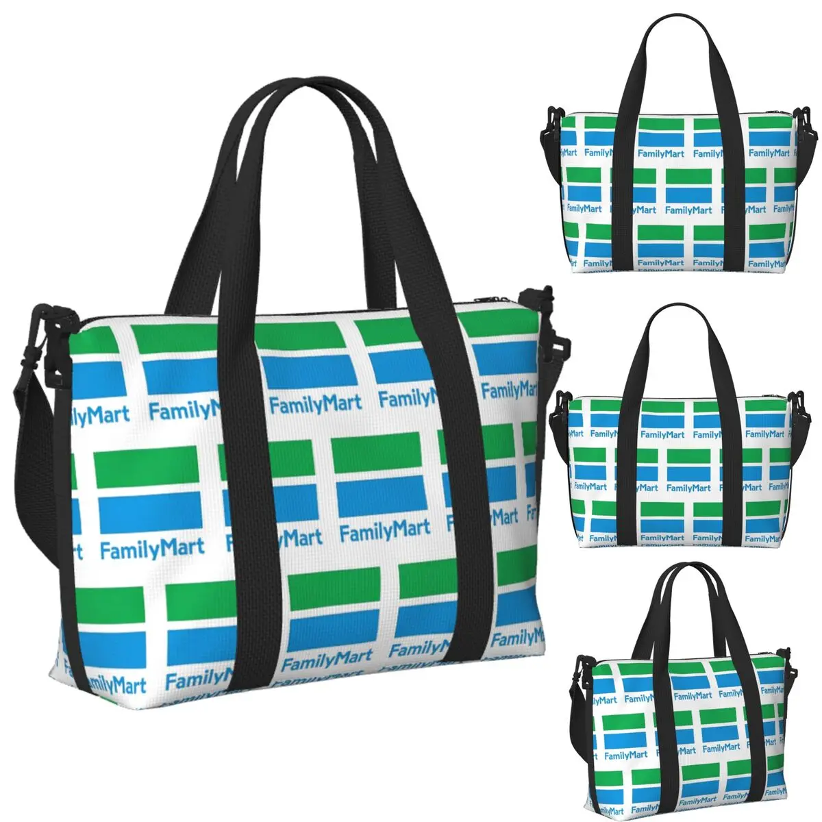 

Custom Family Mart Beach Travel Bag Large Capacity Tote Bags for Gym Yoga Women Shopping Duffle Shoulder Bag