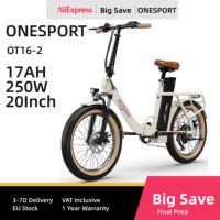 ONESPORT OT16-2 EU Standard 250W Electric City Bike 20 Inch Folding E-Bike 48V 17Ah Removable Battery 25km/h Disc Brake