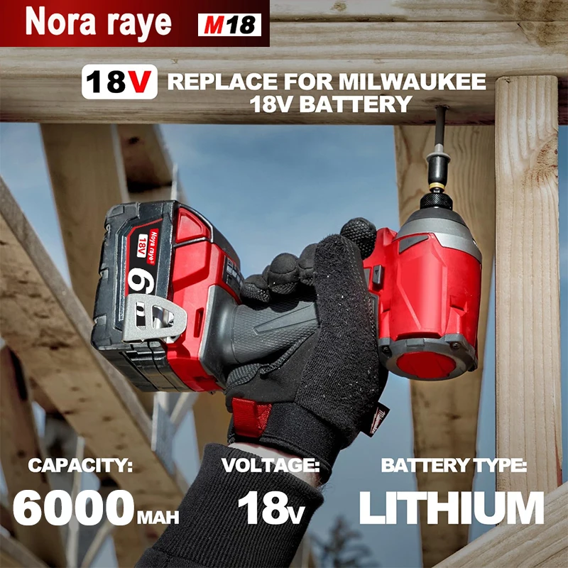 100% Pro Milwaukee M18 18V 6000mAh/3000mAh Pro Milwaukee M18B5 XC Li-ion baterie 48-11-1815 2604-20 48-11-1850 nabíječka - náhled 5