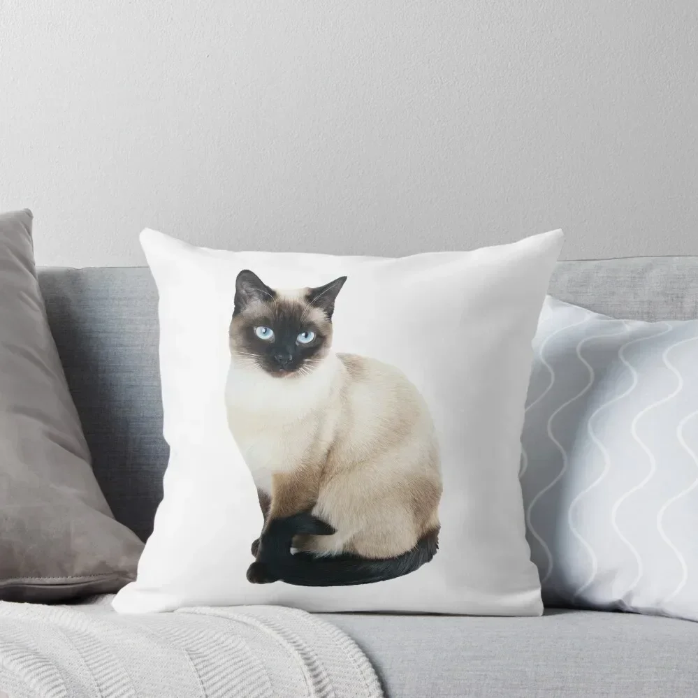 Siamese Cat Portrait Throw Pillow Decorative pillow case Luxury Pillow Cover