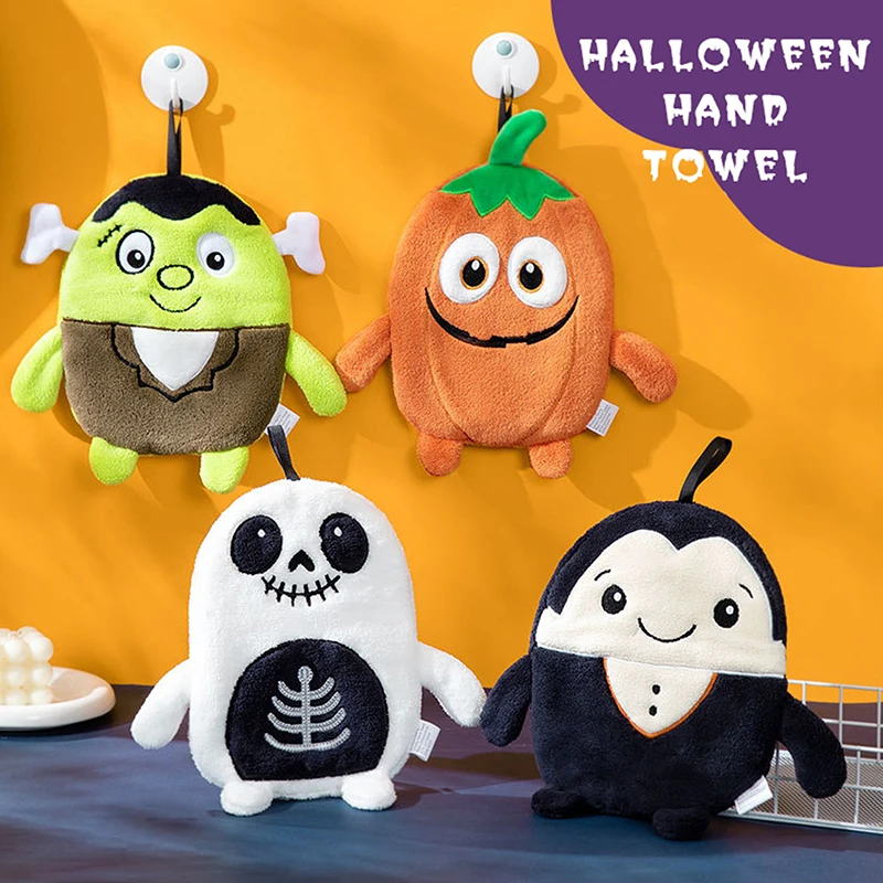 Halloween New Hanging Hand Towels Thickened High Quality Coral Velvet Towels Absorbent Quick Drying Towels