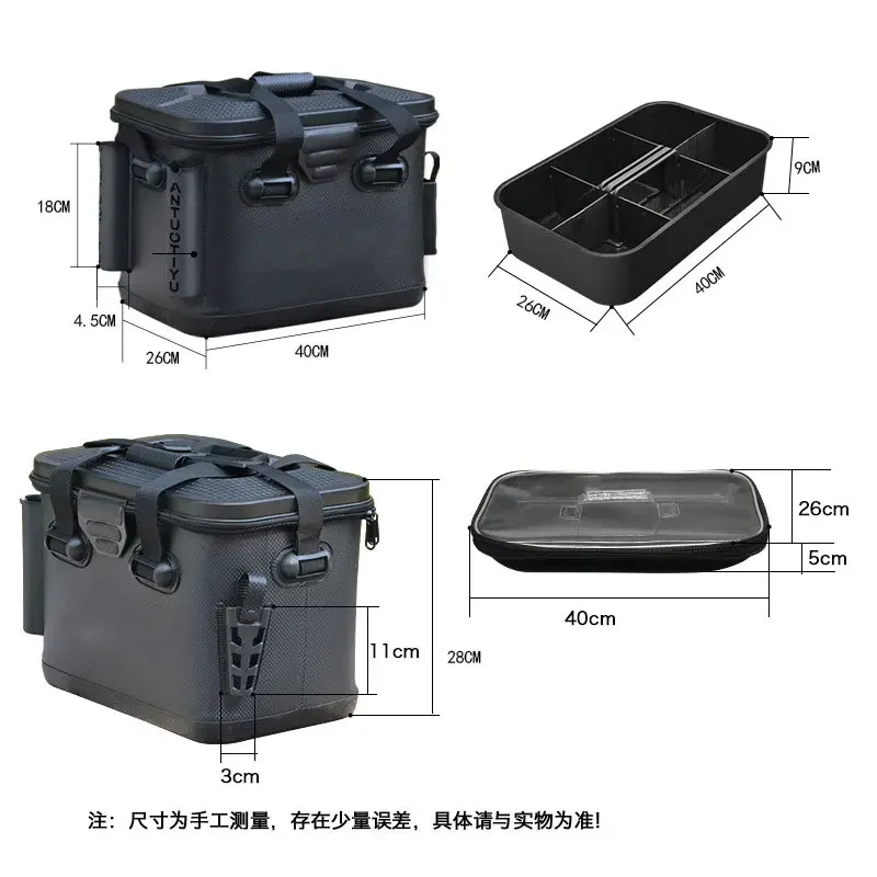 Durable, Thick EVA Fishing Tackle Box, Waterproof, Large-Capacity Multi-Function Accessory Box Accessory Bag, Fishing Supplies