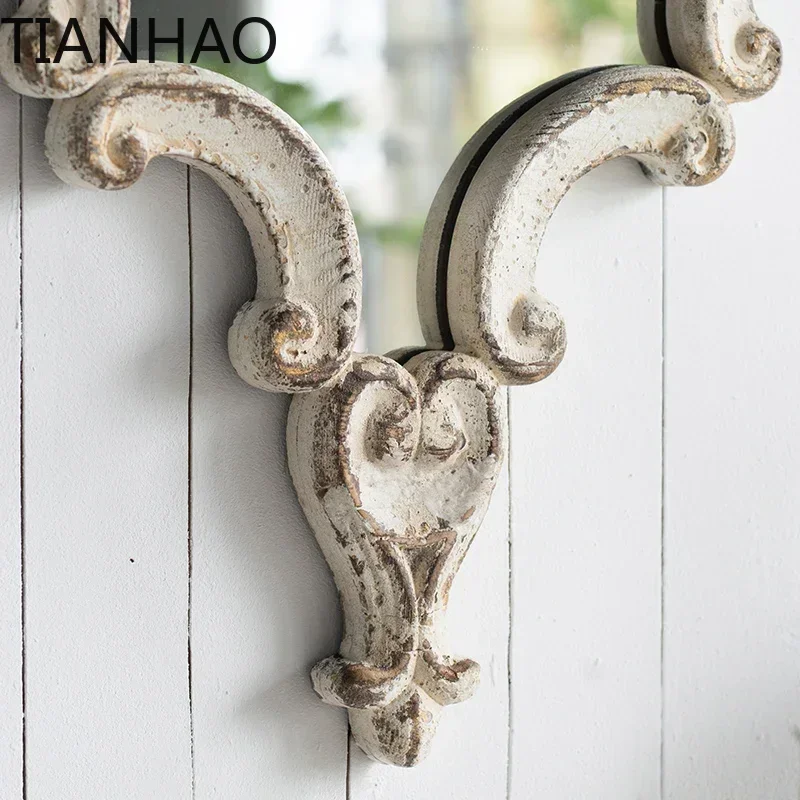 Modern Design Wall Mirror Hanging Living Room Square Macrame Nordic Mirrors Retro Wedding Decorative Spiegel House Decoration