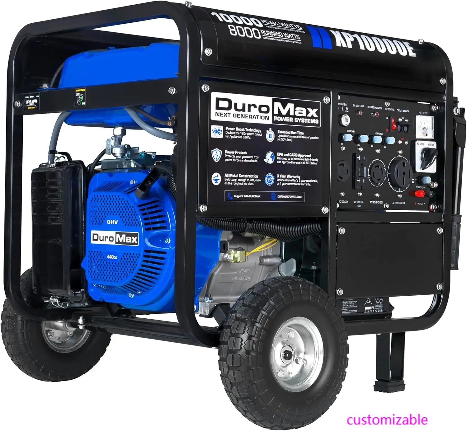 

XP10000E 10,000-Watt Gas Powered Portable Generator - Electric Start, Whole Home Backup Power, Transfer Switch Ready