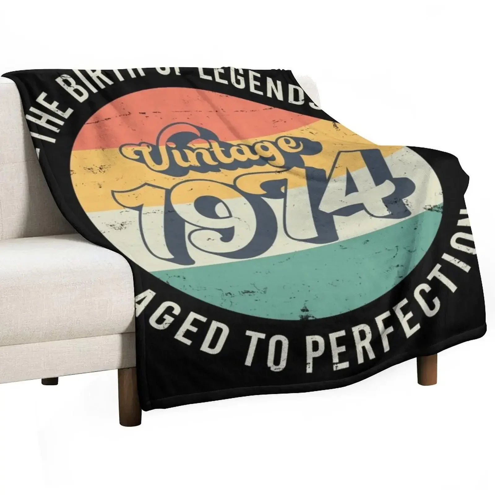 

Vintage 1974, 50th Birthday The Birth Of Legends Throw Blanket christmas decoration Hair Weighted Blankets