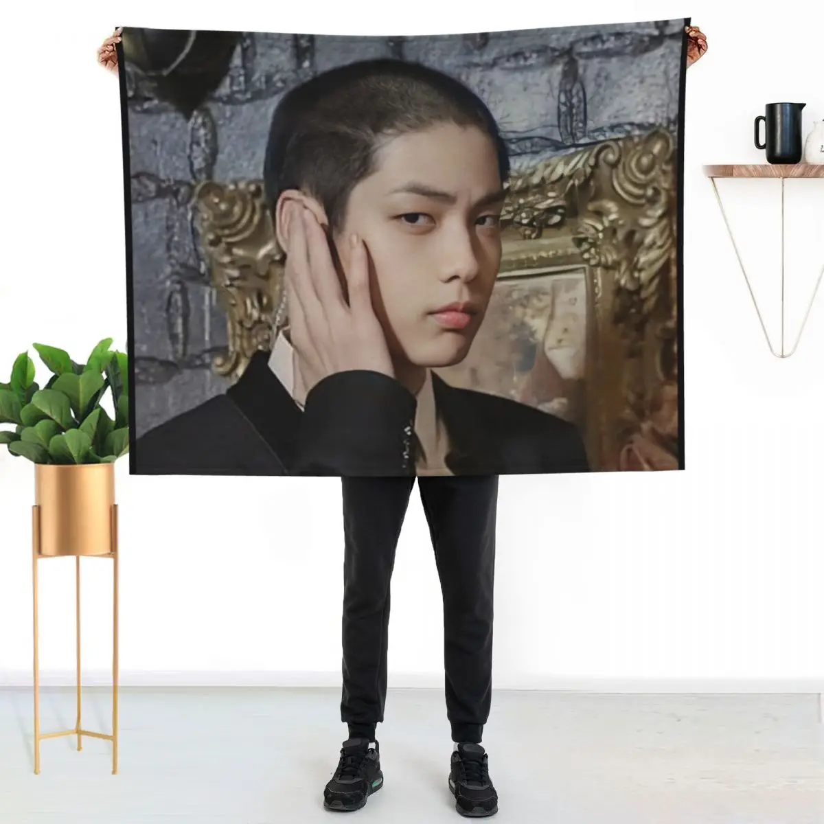 Soobin meme txt Throw Blanket Cozy Sofa Blanket for TV Watching Napping
