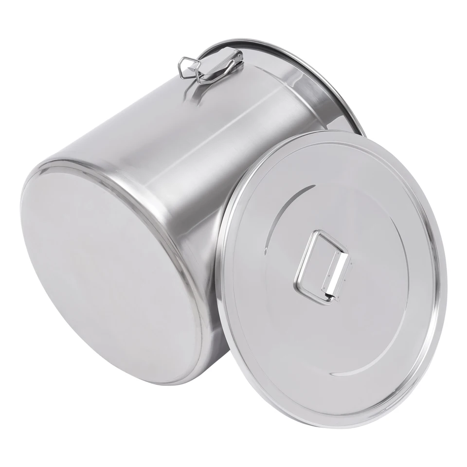 710oz Large Stainless Steel Storage Bucket with Lid