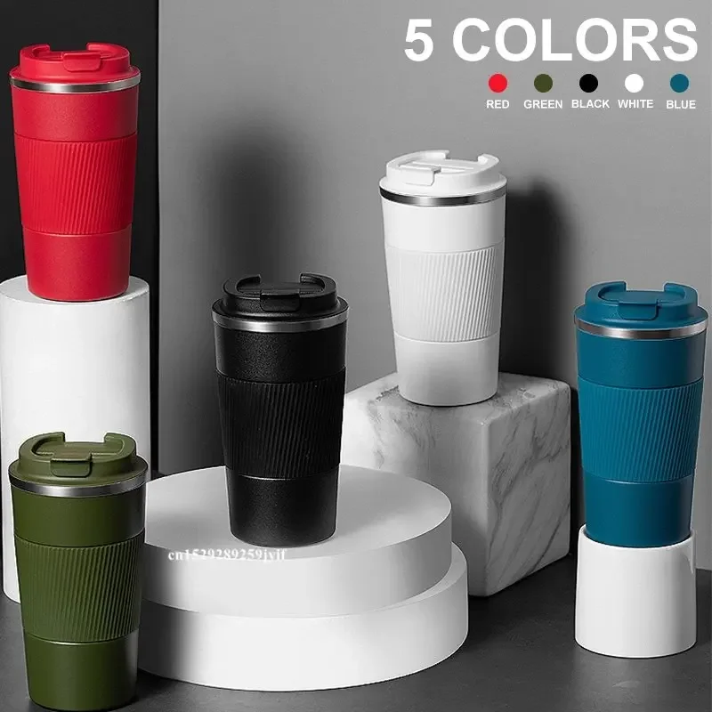 380ml 510ml Stainless Steel Coffee Cup Thermal Mug Garrafa Termica Cafe Copo Termico Caneca Non-slip Travel Car Insulated Bottle 2