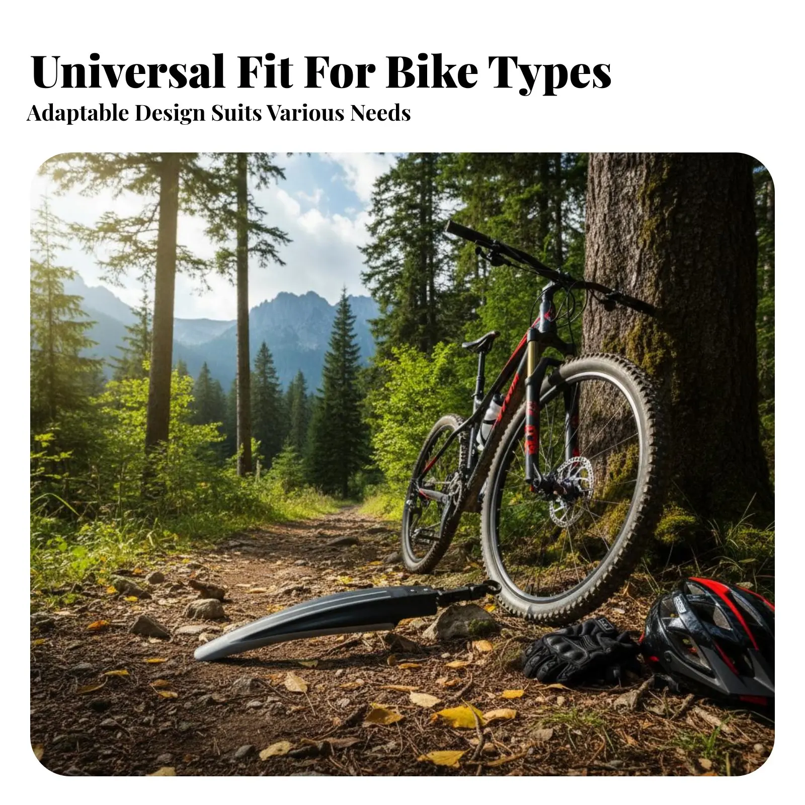 

2 Pieces Mountain Bike Mudguard Set Easy to Install Front and Rear Bike Fenders Plastic Cycle Mudguard Streamlined Shape