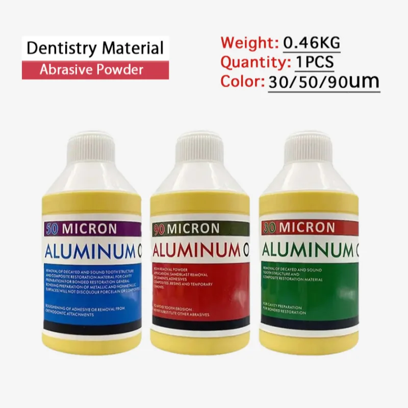 

Dental Alumina Sandblasting Powder 460g/Bottle Orthodontics Bracket Oral Cavity Denture Nursing Repair Material 2025