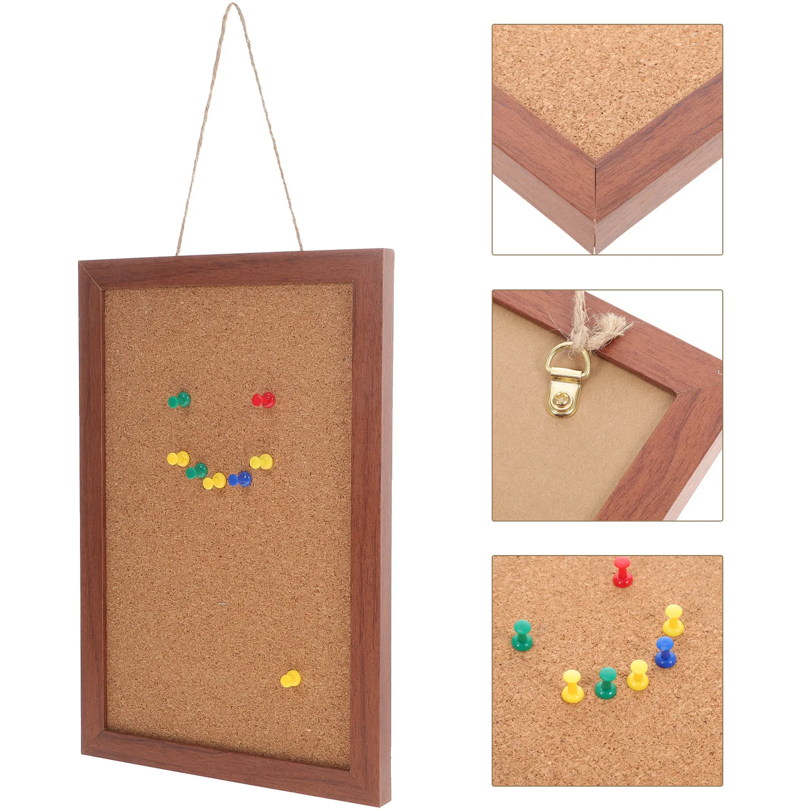 

Wooden Photo Wall Message Board Decorative Chalkboard Bulletin Board for Office Home Classroom Meeting Photo Wall