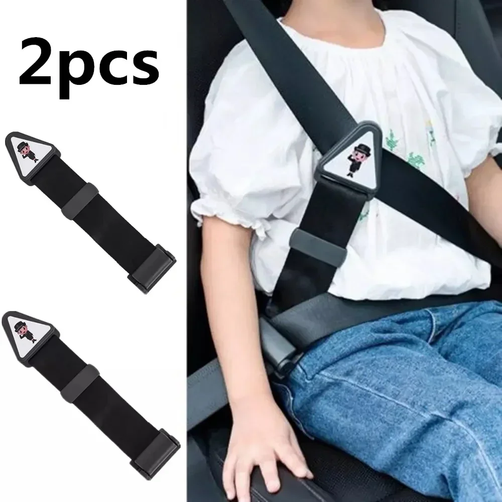 Retenedor de cinturón seguridad para niños,cinturón anticolisión fijo triangular,hebilla tira de seguridad,accesorios para niños