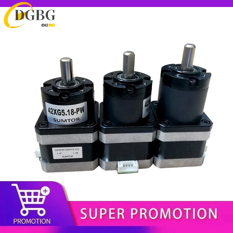 

Соотношение 3,71:1–139:1 Шаговый двигатель NEMA17 42BYG Длина корпуса 40 мм с планетарным шаговым двигателем с коробкой передач