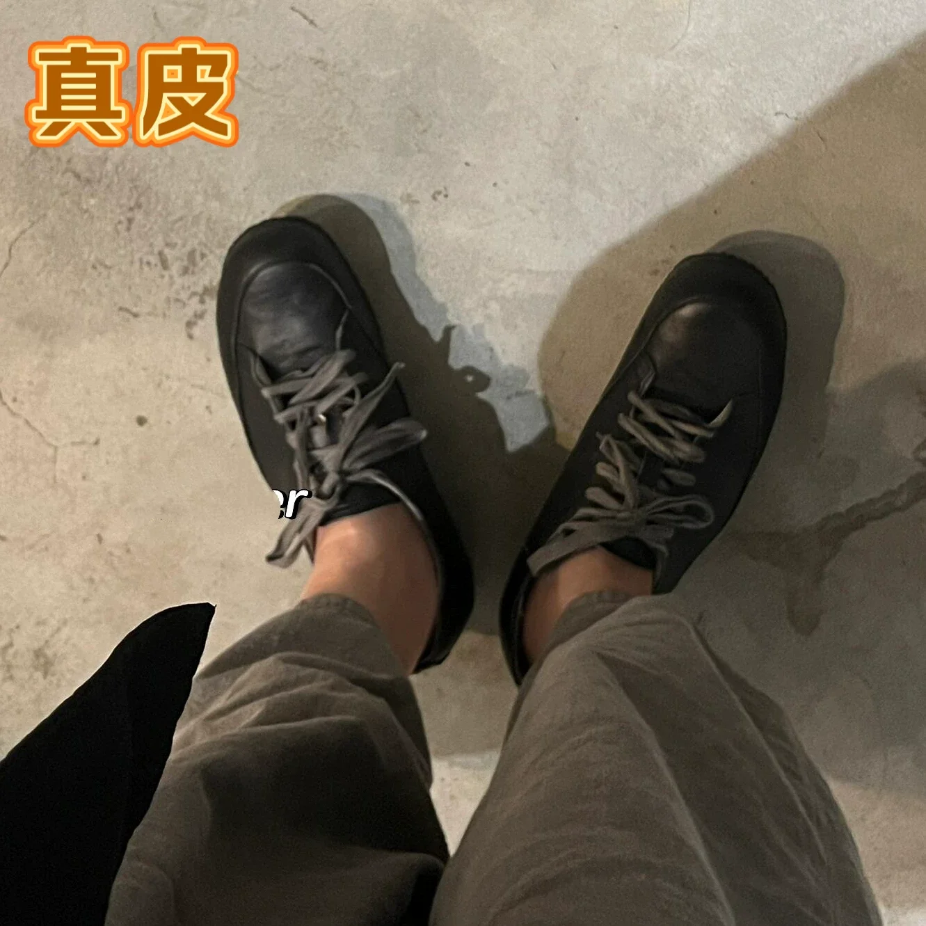 Retro Handmade Motorcycle Boots Casual Big Head Flats for Men and Women British Style Couple Loafers Leather Shoes Botas Moto