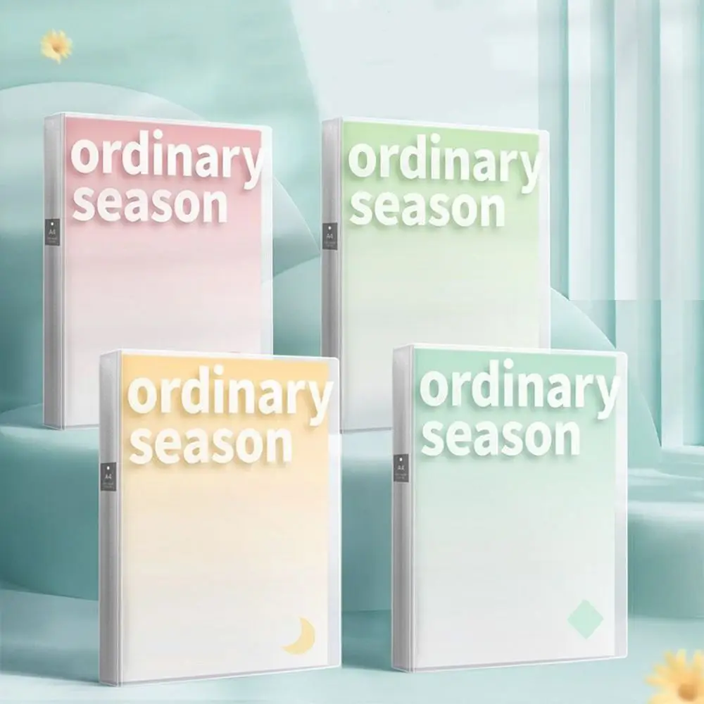 

40/60/100 Pockets A4 File Folder Bag Waterproof Large Capacity A4 File Organizer Gradient color Document Folder Business