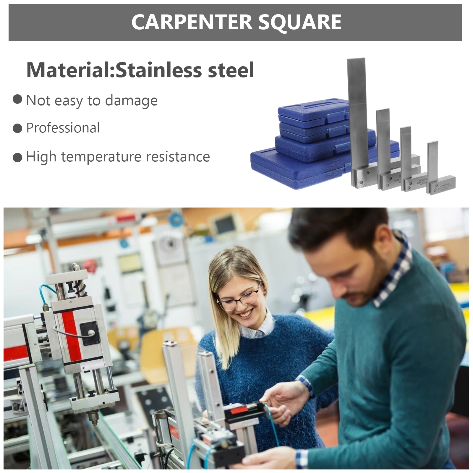 

Machinist Square Set Steel Woodworking Tools 63x40x1 80x50x1 100x63x1 160x100x1 Precision L Shape Carpenter Square Right Angle