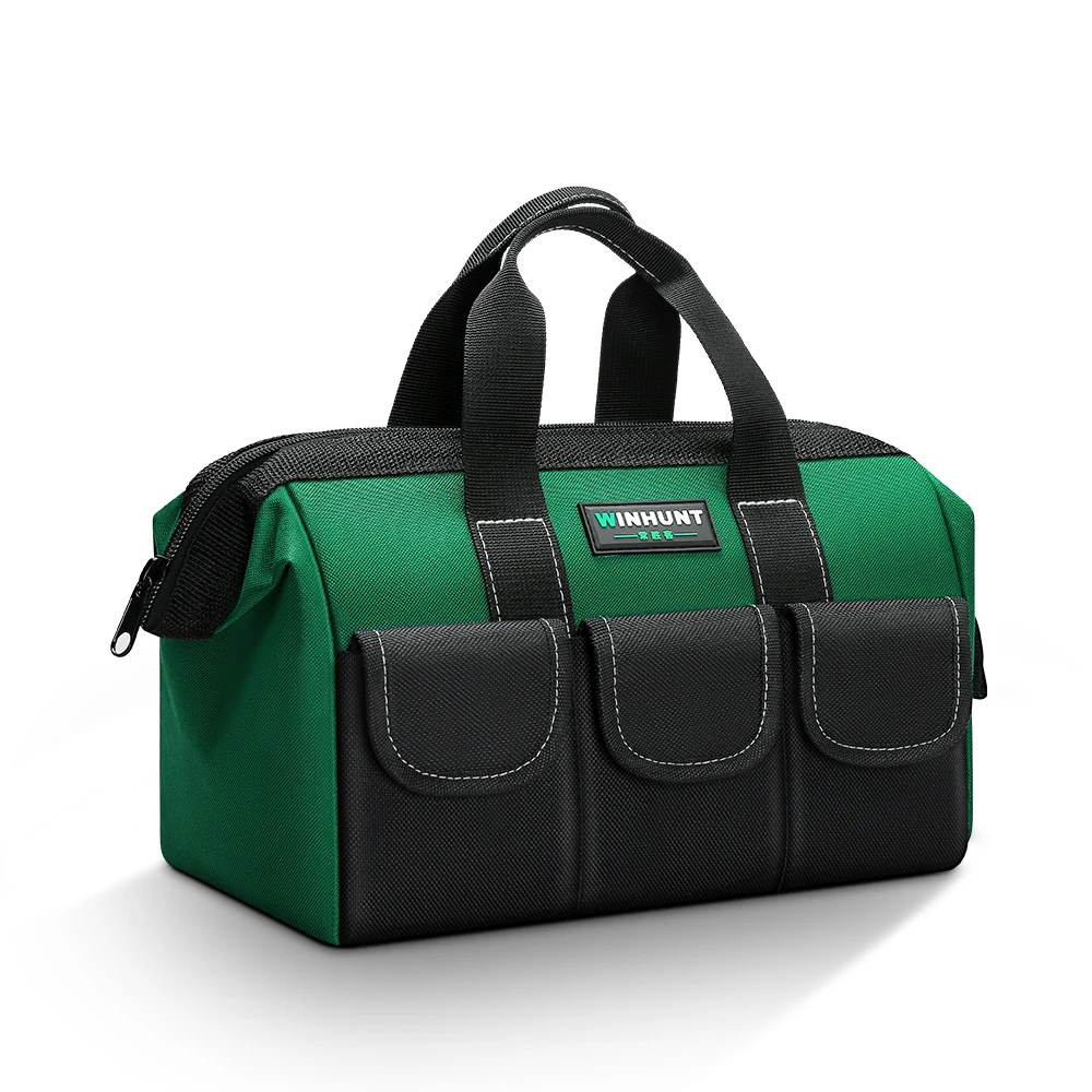 WINHUNT ツールバッグ、グリーン、31cm/12インチ、1680Dポリエステル製、DIYや職人向け