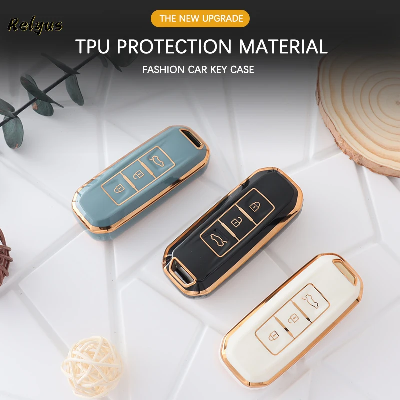 Fashion TPU Car Remote Key Cover Case Protection Shell For Baojun 510 730 360 560 RS-5 530 630 Wuling Hongguang S Accessories