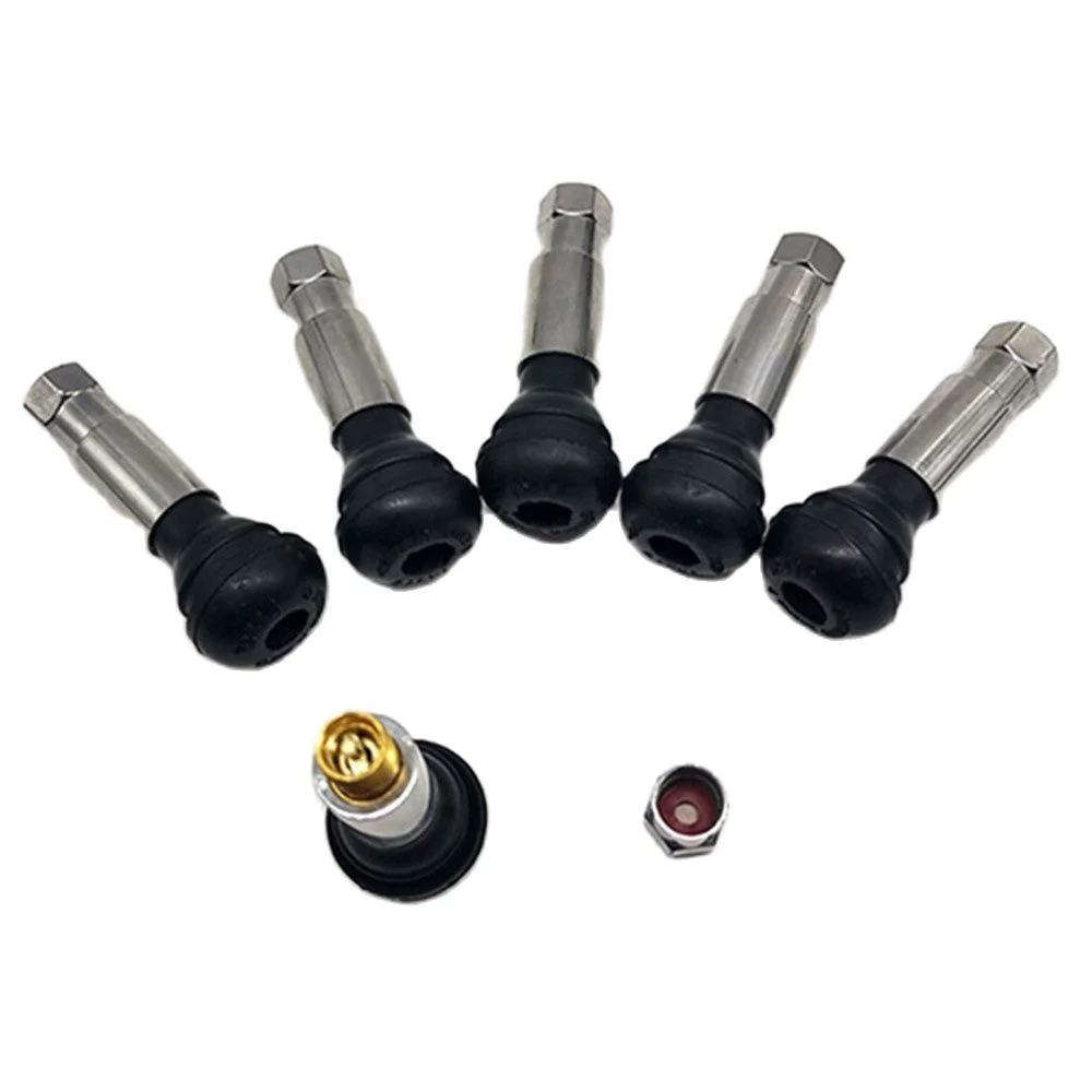 4 PCs Chrome tubeless tire valve tr412c tr413c tr414c tr415c tr418c disc straight nipple wheel nipple