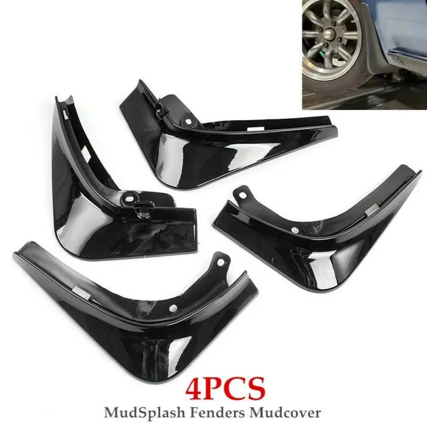 4pc Modified Solid Plastic Mud Flaps MudSplash Fenders Mudcover W/Screws Durable