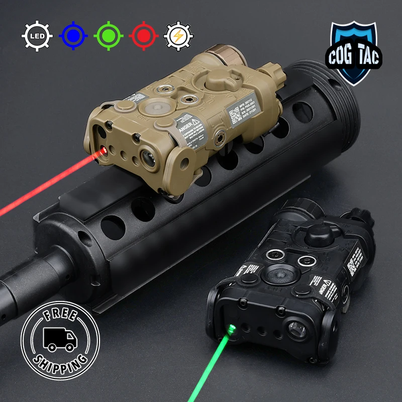 

Airsoft NGAL Simplified Version Red Green Blue Laser Indicator LED White Strobe Scout Light Flashlight Fit 20mm Rail