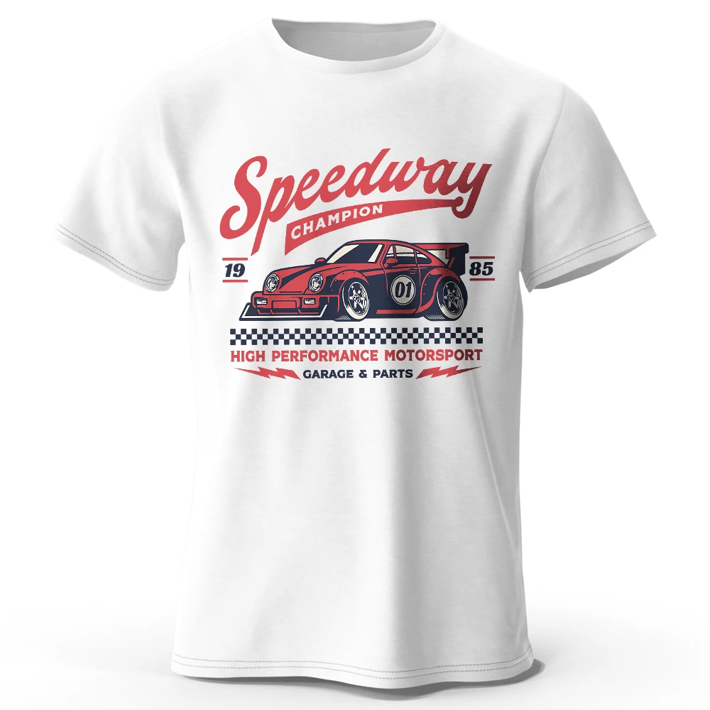 Formula Racing Art T-Shirt, 100 % Premium-Baumwolle, Performance-Passform, handgezeichnetes Speed-Grafik-T-Shirt für Rennfans