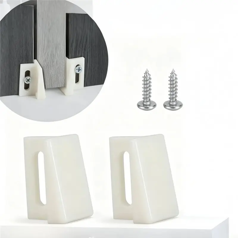T19C N 6950 For Sliding Door And Window Bottom Pocket Door Guide(10 Pack), Damping Blocks For Heavy Doors With Screws