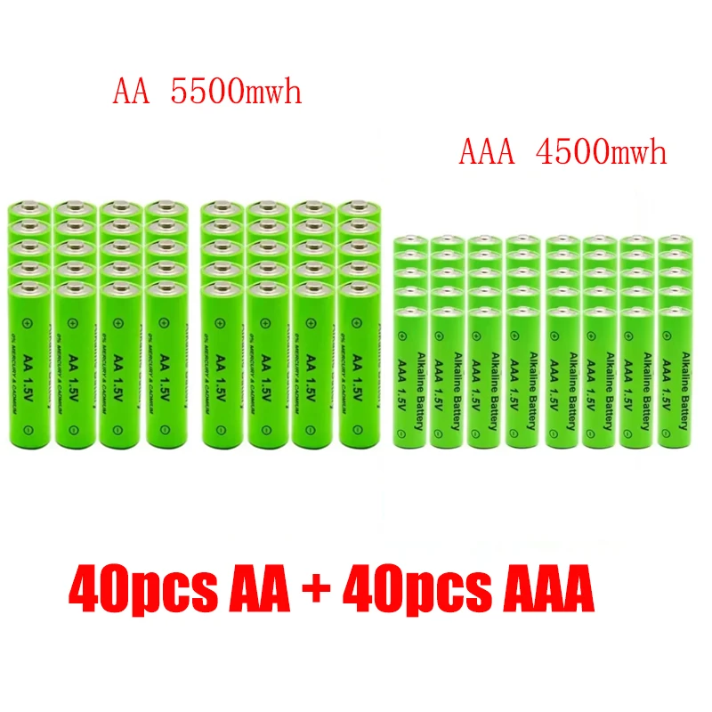 1.5V AA + AAA NI MH Akumulator AA AAA Alkaliczny 4500-5500mwh Do latarki Zabawki Zegar Odtwarzacz MP3 Wymień baterię Ni-Mh