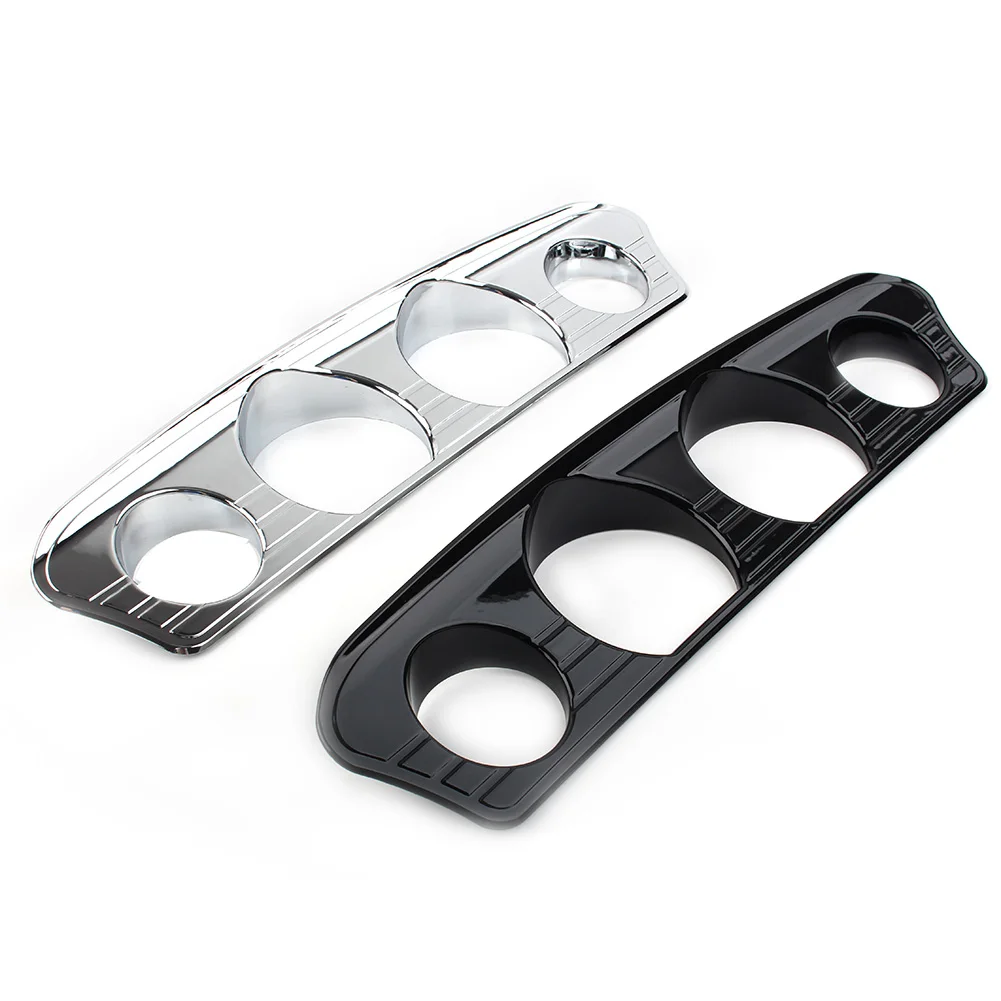 1Pcs Motorbike Tri Line Gauge Trim Cover For Harley Touring Electra Street Glide Ultra 2014 2015 2016 2017 2018 2019 2020 2021