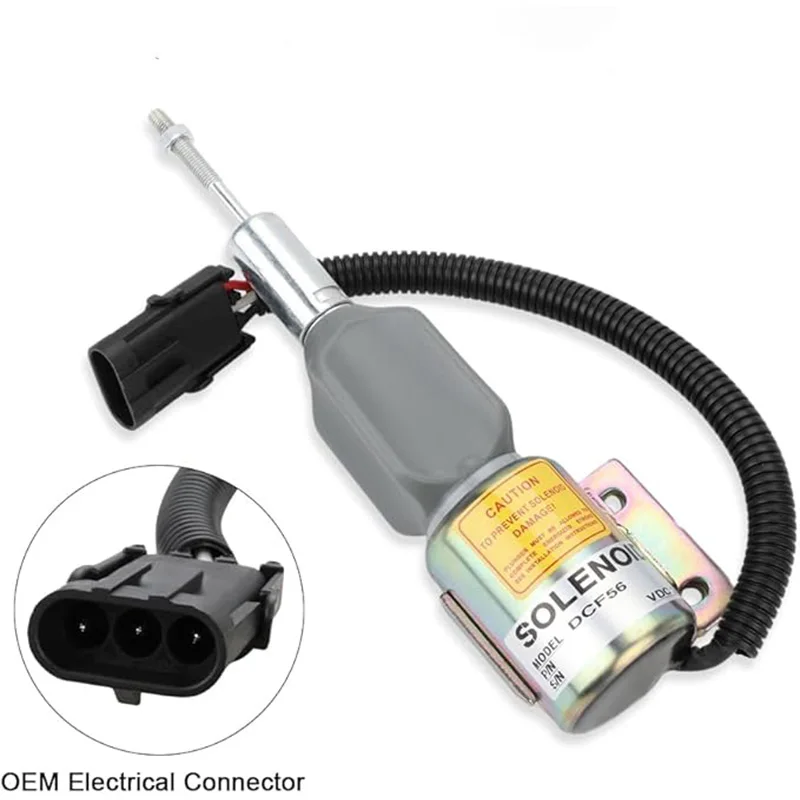 

24V Fuel Shut Off Solenoid for Cummins Diesel Engine 6BT 4BT 5.9L Hyundai Excavator R220-5 R220-5 for Komatsu Excavator PC200