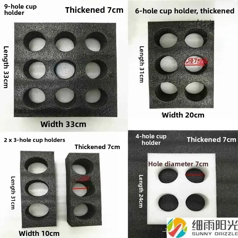 

Universal Food Delivery Box Cup Holder Built-In Insulated Thermal Box Foam Cup Rest for Takeout Containers And Beverage Cups