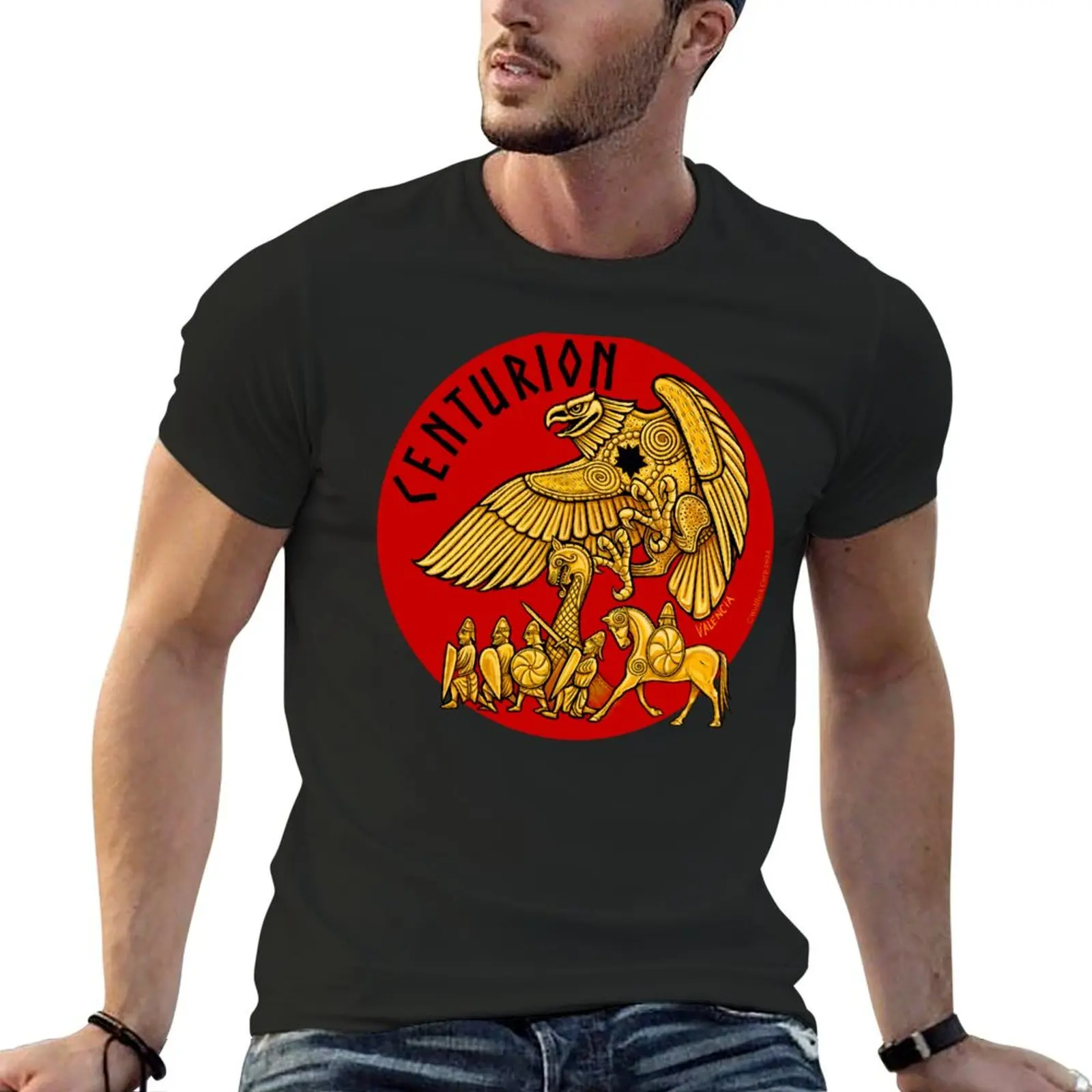 Centurion Graphic T-Shirt aesthetic clothes summer top boys whites oversized tee shirts for men