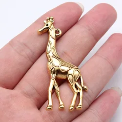 WYSIWYG 4pcs 53x23mm 3 Colors Giraffe Charms Pendant For DIY Jewelry Making Handmade Jewelry Craft Findings