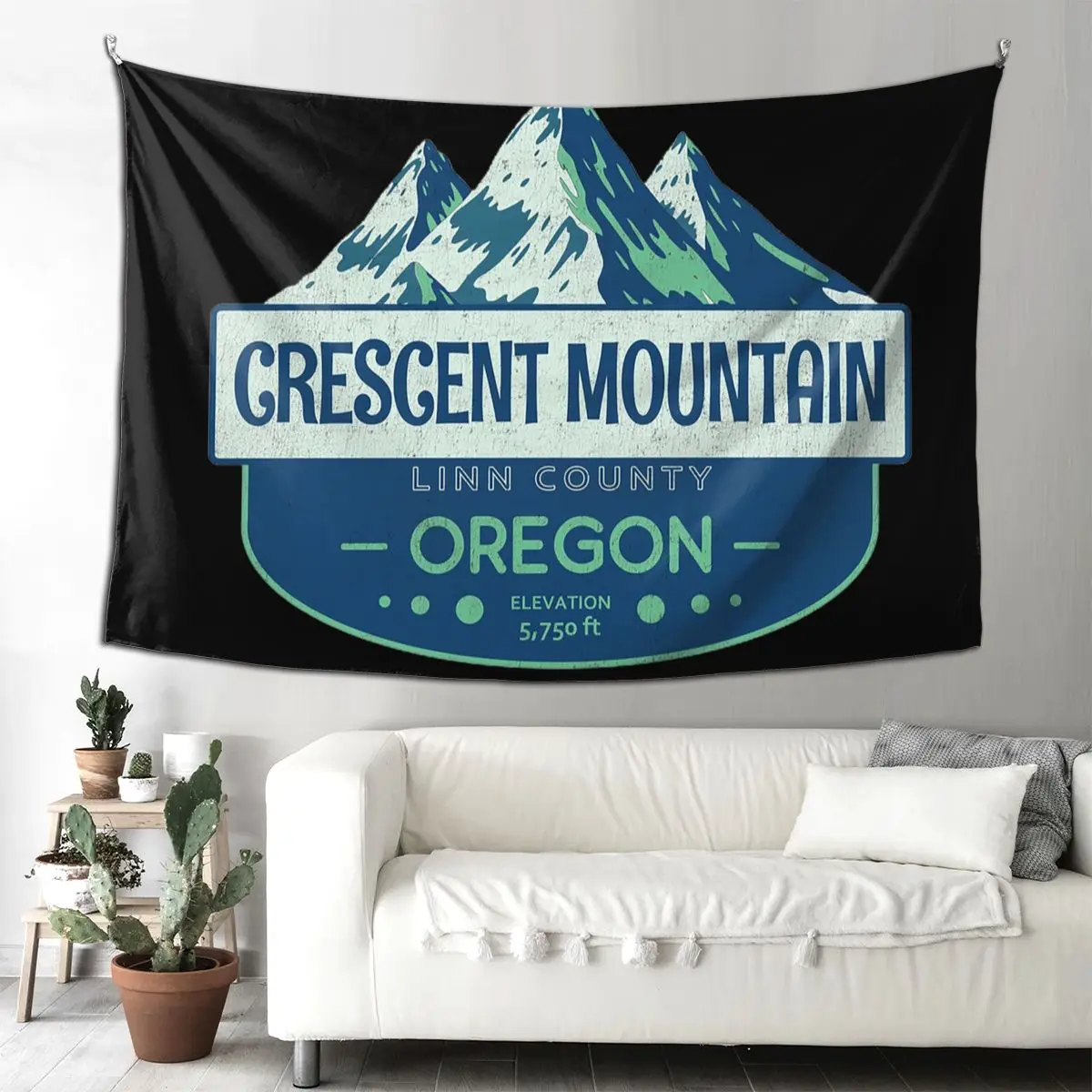 

Crescent Mountain, Linn County, Oregon, Mountain Tapestry Hippie Wall Hanging Aesthetic Home Decoration Tapestries Living Room