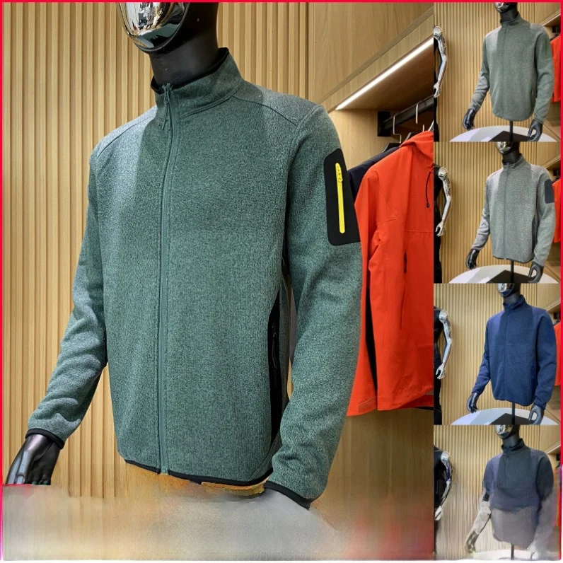 

Outdoor Men's Fce Jaet Stand Collar Gusseted ket Warmth Polyester Autumn Winter New Arrival Stand Fit Zipper Closure
