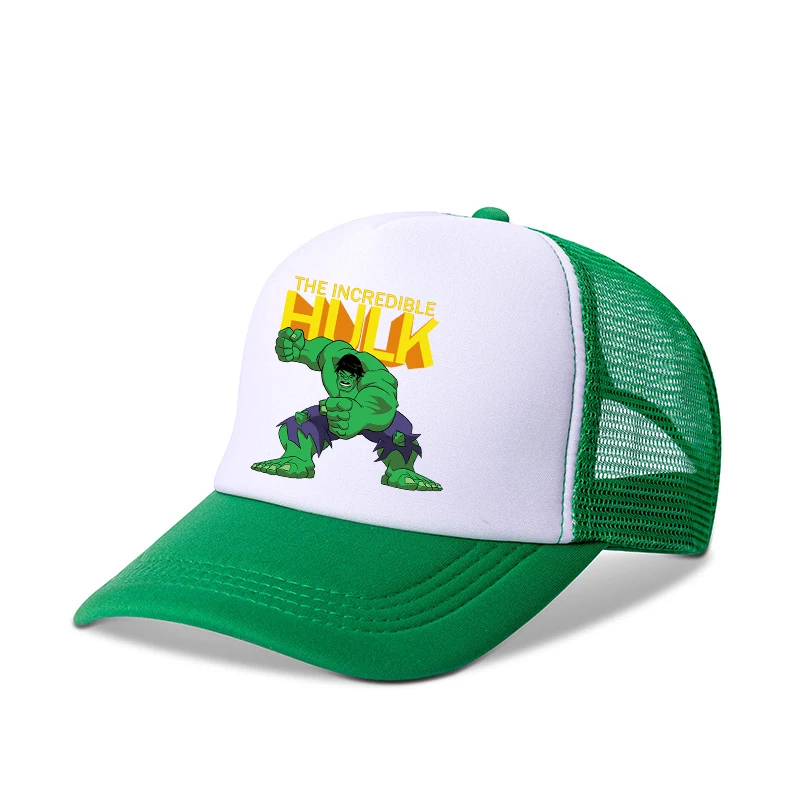 Hulk Marvel Kids Summer Caps Movie Cartoon Print Boys Disney Anime Breathable Adjustable Parent Childern\'s Outdoor Baseball Hats