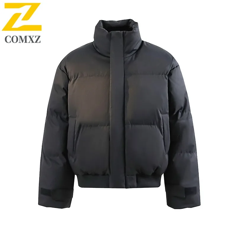 

COMXZ Short Cotton-padded Jacket Thickened Warm Korean-style Cotton-padded Windproof Cold-resistant Stand-up Collar Bread Jacket