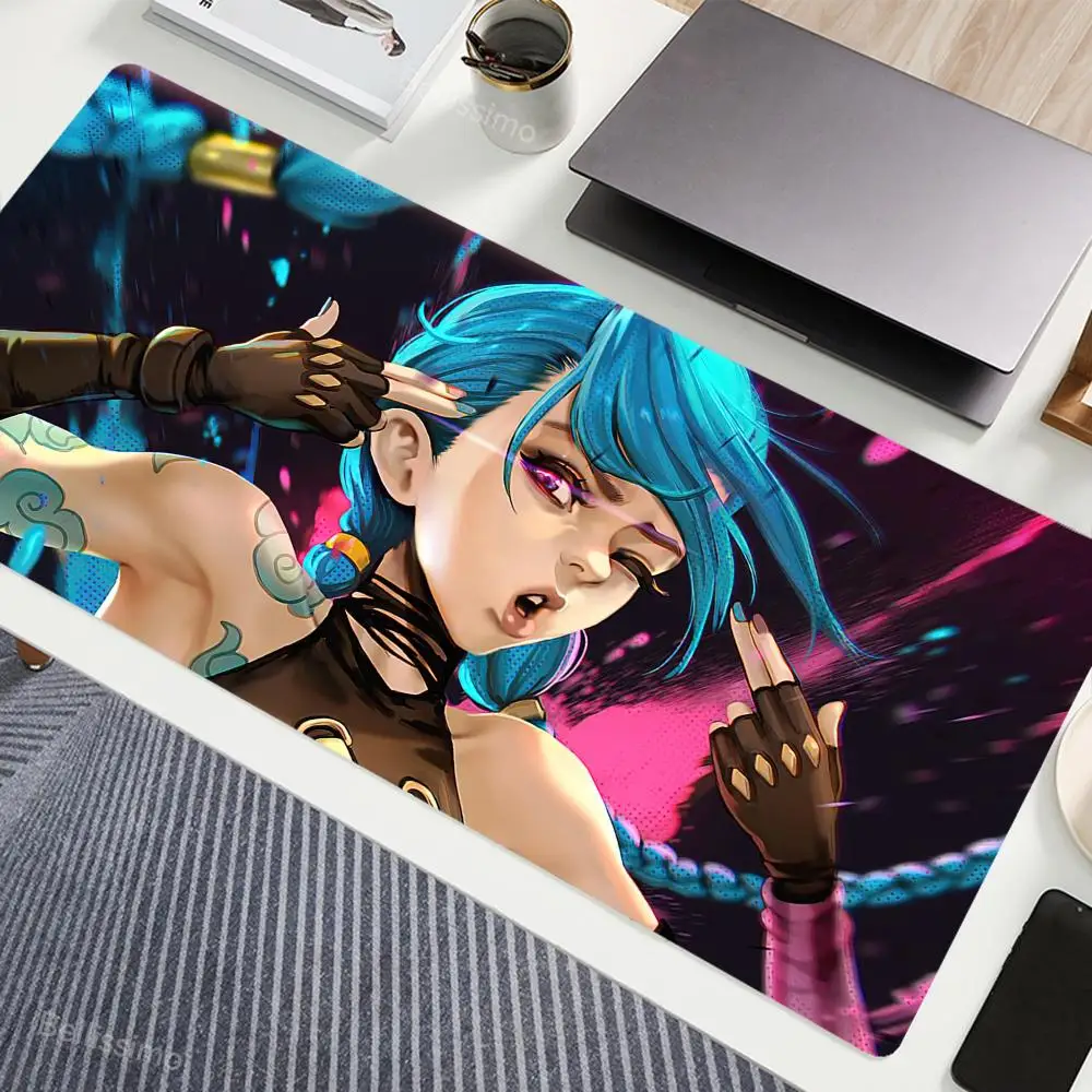 

Hot Selling A_arcane J_jinx Aesthetic Anti-slip Rubber Mouse Pad Cushion Game Smooth FPS Special Rubber Desk Mat HD Anime Mat