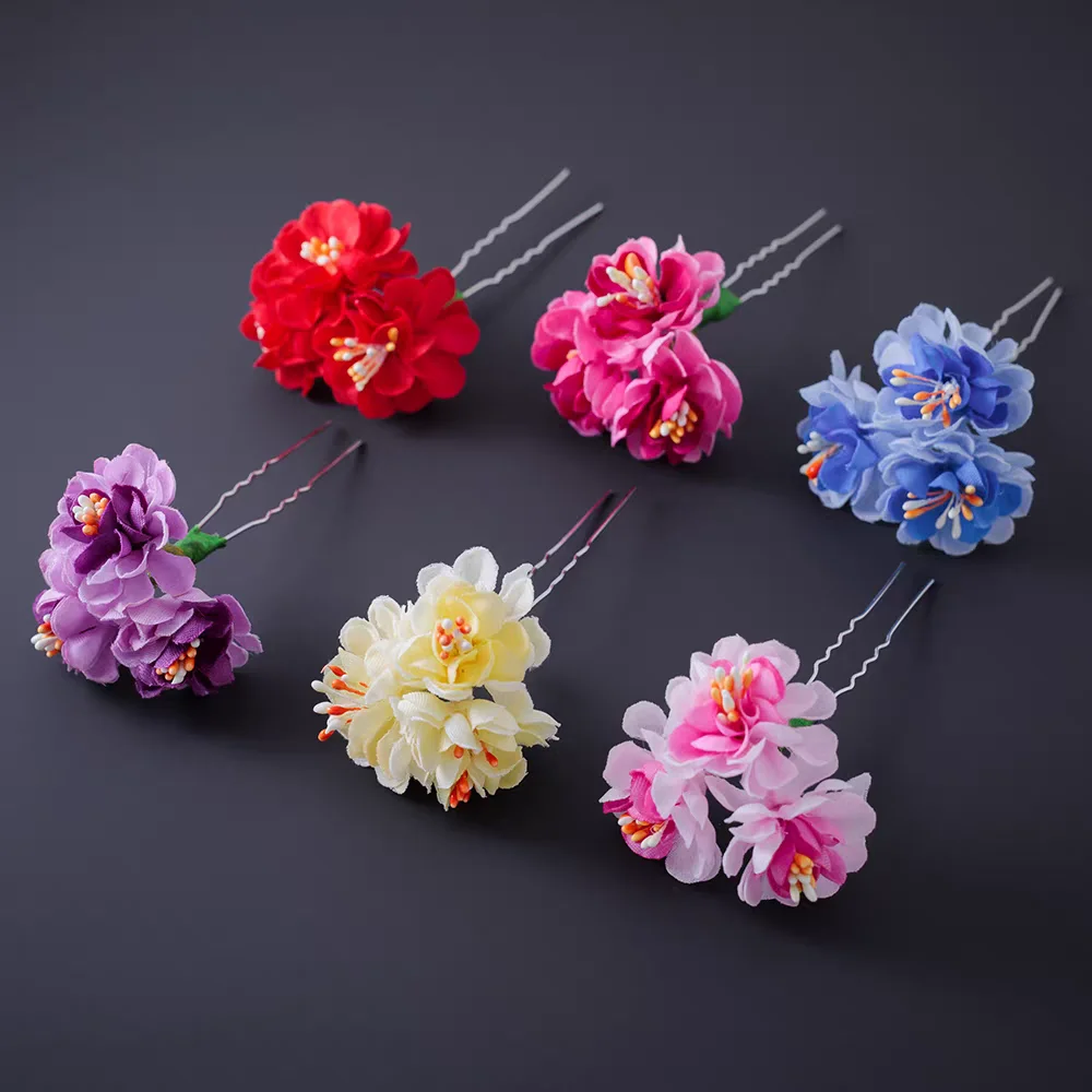 

Свадебные заколки в стиле ретро с красным и розовым цветком, женские элегантные аксессуары для волос, подходят для свадьбы, дня рождения, декоративная заколка для волос