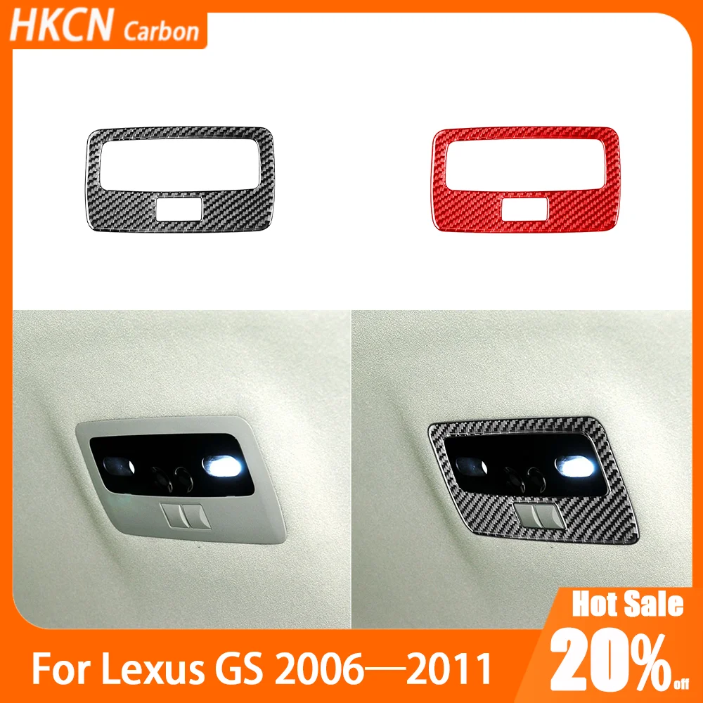 

Carbon Fiber Rear Roof Reading Light Panel Decal Car Accessories Interior Cover Trim Sticker Modification For Lexus GS 2006—2011