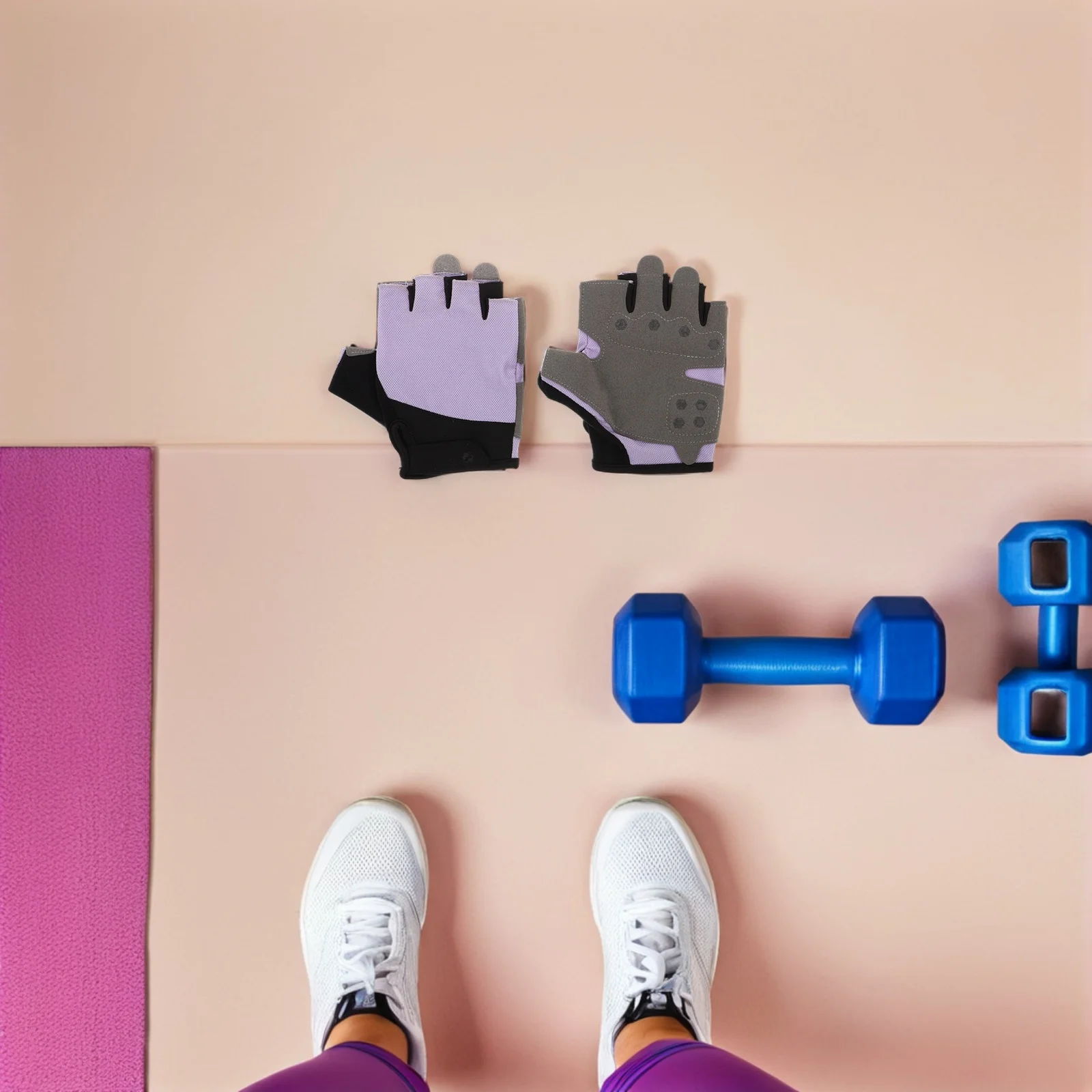 قفازات رياضية للياقة البدنية بدون أصابع قابلة للتنفس ومضادة للانزلاق للتدريب الرياضي لممارسة التمارين ورفع الأثقال #5