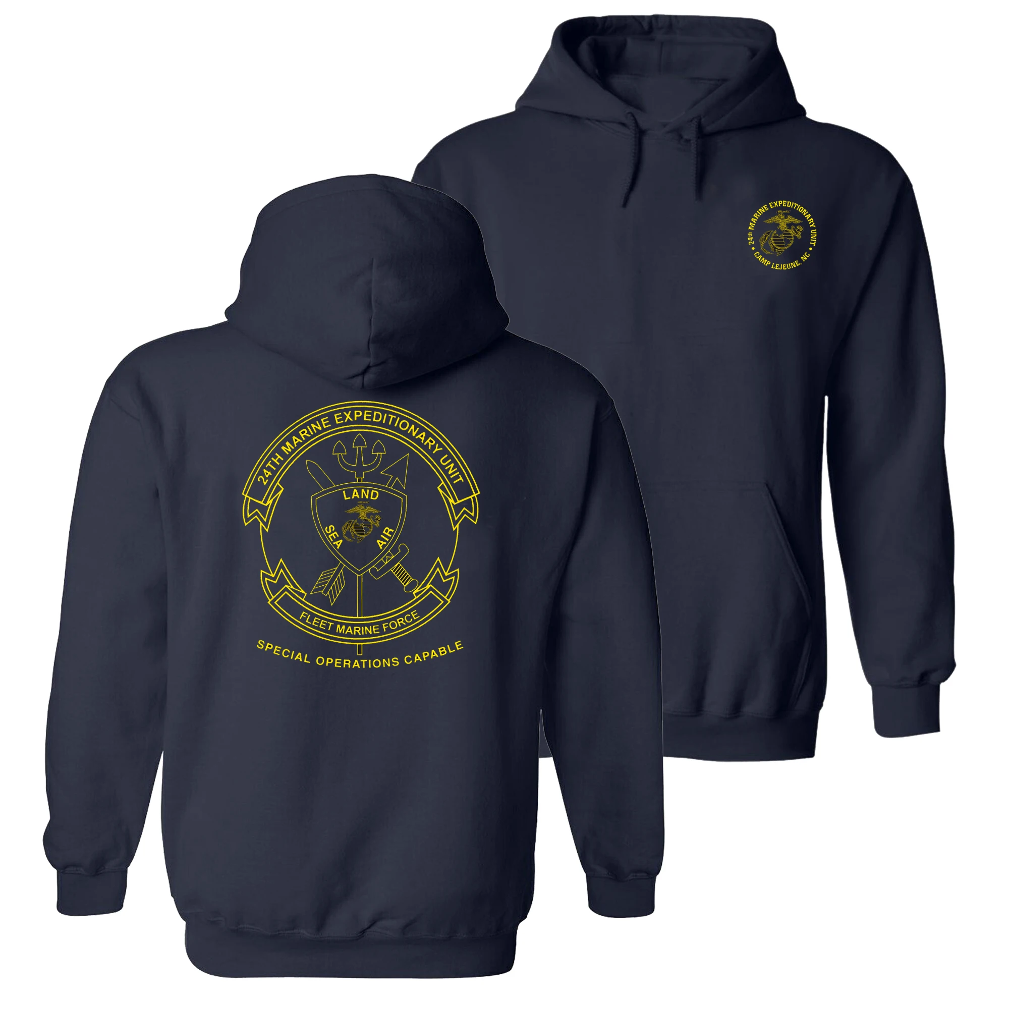 US Marine Corps 24th Marine Expeditionary Unit Pullover Hoodie New 100% Cotton Comfortable Casual Mens Sweatshirts Streetwear